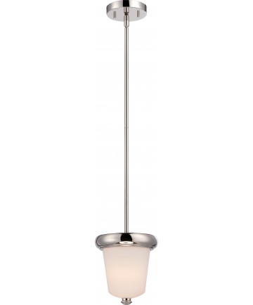 Nuvo Lighting 62/402 Dylan 1 Light Mini Pendant with Etched Opal Glass