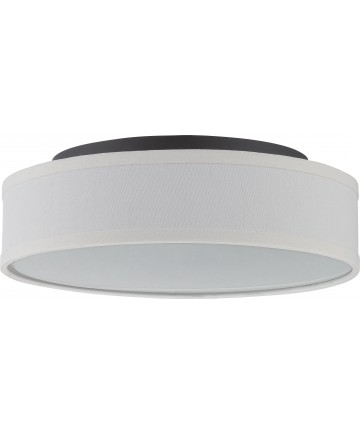 Nuvo Lighting 62/525 Heather LED Flush Fixture with White Linen Shade