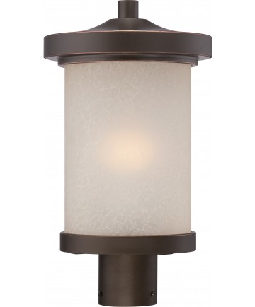 Nuvo Lighting 62/644 Diego LED Outdoor Post with Satin Amber Glass