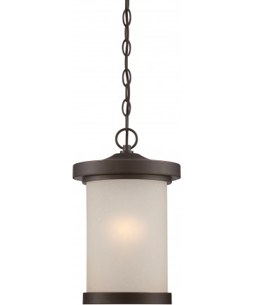 Nuvo Lighting 62/645 Diego LED Outdoor Hanging with Satin Amber Glass