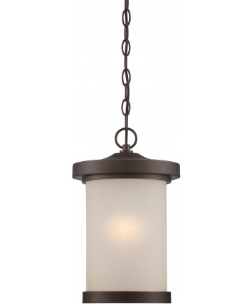 Nuvo Lighting 62/645 Diego LED Outdoor Hanging with Satin Amber Glass