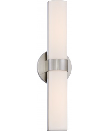 Nuvo Lighting 62/732 Bond Double 17-1/2" LED Vanity with White Acrylic