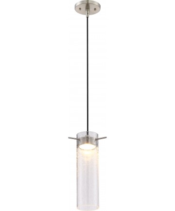 Nuvo Lighting 62/951 Pulse LED Mini Pendant with Clear Seeded Glass