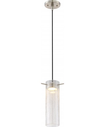 Nuvo Lighting 62/952 Pulse LED Mini Pendant with Clear Crackle Glass