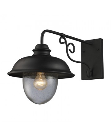 ELK Lighting 62001-1 Streetside Cafe 1 Light Outdoor Sconce in Matte Black