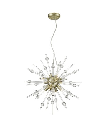 Access Lighting 63121LEDDLP-ABRZ/CLR Burst 8 Light Pendant