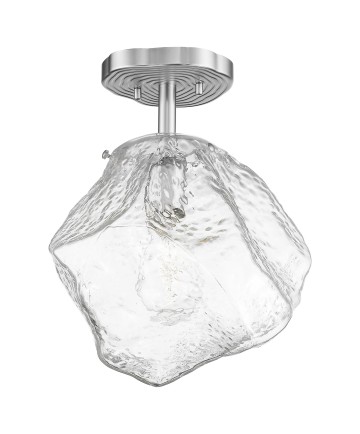 Access Lighting 63125LEDDLP-MSS/CLR Boulder 1 Light Semi Flush Mount