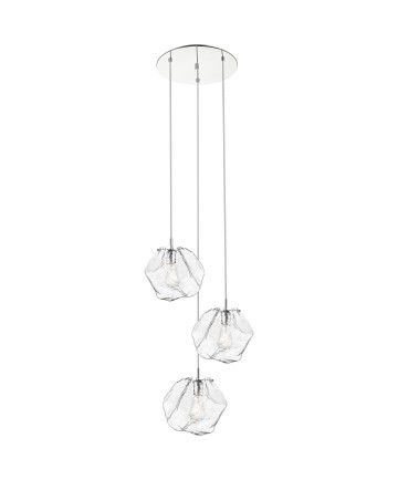 Access Lighting 63127LEDDLP-MSS/CLR Boulder 3 Light Pendant