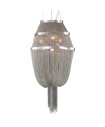 PLC Lighting 70015 SN 6 Light Chandelier Formae Collection