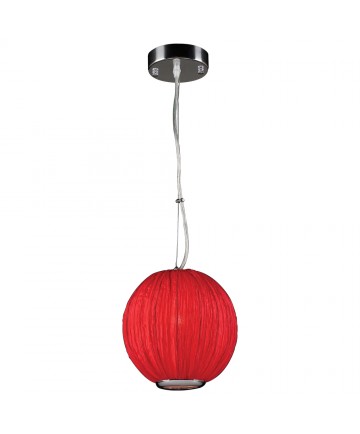 PLC Lighting 73001 RED 1 Light Pendant Sidney Collection