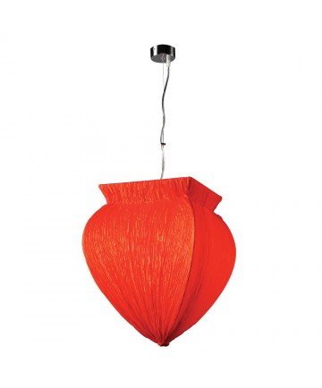 PLC Lighting 73034 RED 1 Light Pendant Bombay Collection/PC
