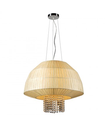 PLC Lighting 73082 BEIGE 3 Light Pendant Tourou Collection/PC