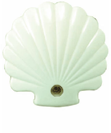 Satco 75/021 Satco 75-021 White Shell Night Light w/Photo Cell