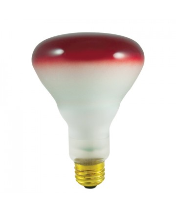 Bulbrite 247075 | 75 Watt BR30 Reflector, Medium Base, Red