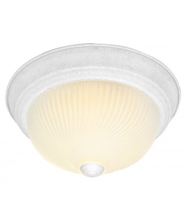 Nuvo Lighting 76/197 3 Light 15 inch Flush Mount Frosted Ribbed Swirl Glass
