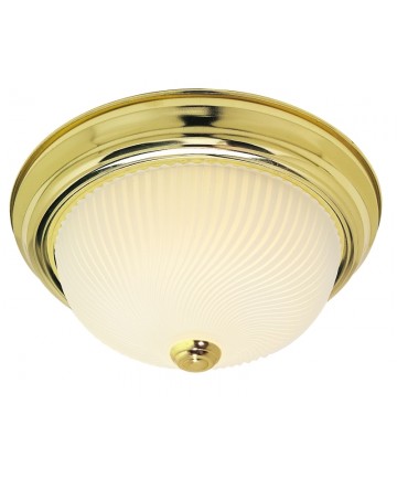 Nuvo Lighting 76/214 2 Light 13 inch Flush Mount Frosted Ribbed Swirl Glass