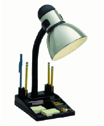 Satco 76/356 Satco 76-356 Steel/Black Organizer Desk Lamp 