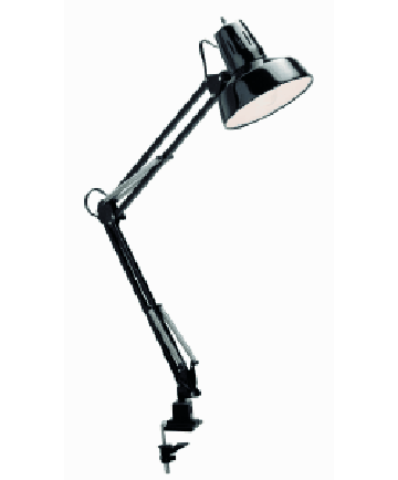 Satco 76/359 Satco 76-359 Black Clamp On Swing Arm Drafting Desk Lamp