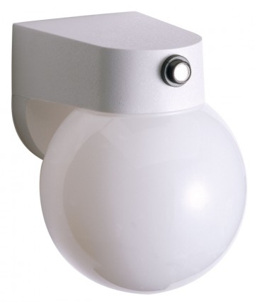 Nuvo Lighting 77/751 1 Light 8 inch Porch, Wall With Lexan Globe & Photoelectric Sensor