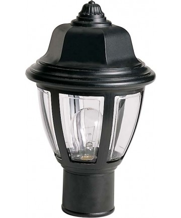 Nuvo Lighting 77/806 1 Light 14 inch Post Lantern Hex Dome Lantern w/Clear Acrylic Panels