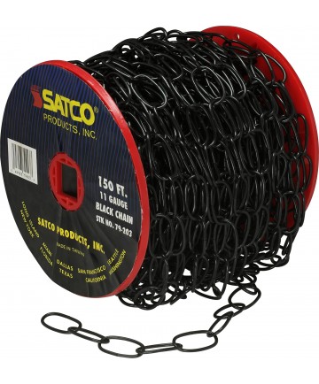 Satco 79/203 Satco 79-203 Black Finish 11 Gauge Chain