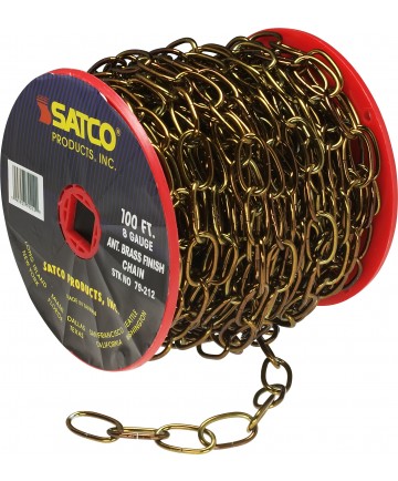 Satco 79/212 Satco 79-212 Antique Brass Finish 8 Gauge Chain