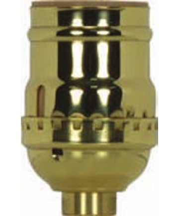 Satco 80/1039 Satco 3 Piece Stamped Solid Brass Short Keyless Socket 