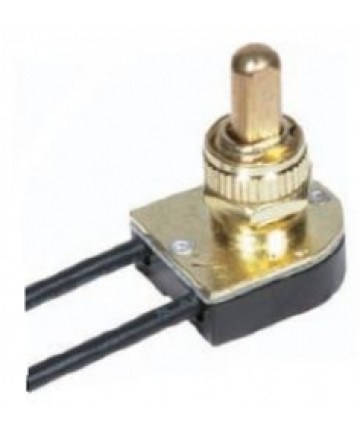Satco 80/1124 Satco Brass On-Off Metal Push Switch