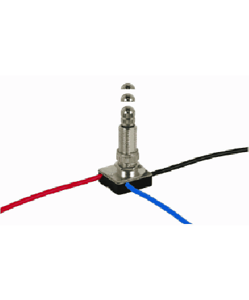 Satco 80/1139 Satco 80-1139 Nickel 5/8" 3-Way Metal Rotary Switch