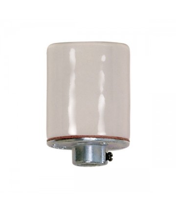 Satco 80/1214 Keyless Porcelain Socket Medium Base W/Metal 1/8 Ip Cap