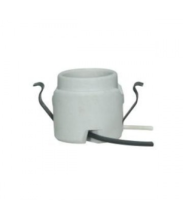 Satco 80/1263 Porcelain Medium Base Light Socket w/Rim Metal Snap-in 28" Leads