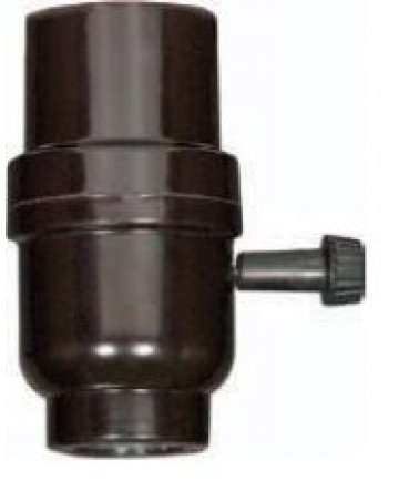 Satco 80/1266 3 Terminal 2 Circuit w/Metal Bushing Phenolic 1/8IP Cap Medium Base Socket