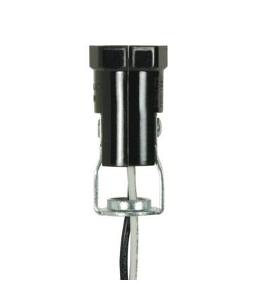 Satco 80/1300 | 1-3/4" OCT CAND SKT 26" LEADS 75 Watts E12 Candelabra Socket