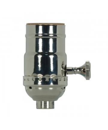 Satco 80/1349 Satco 3 Piece Stamped Solid Brass On Off Turn Knob Socket