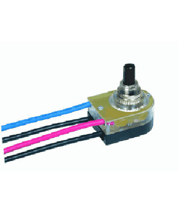Satco 80/1356 Satco 80-1356 Nickel On-Off Lighted Push Switch
