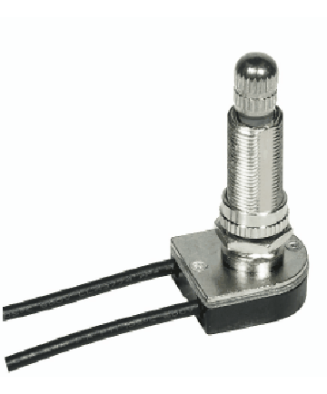 Satco 80/1364 Satco 80-1364 Nickel 1-1/8" On-Off Metal Rotary Switch