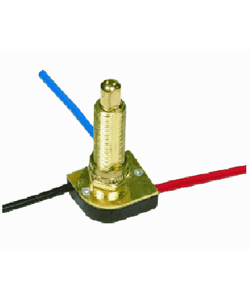 Satco 80/1369 Satco 80-1369 Brass 1-1/8" Bushing 3-Way Metal Push Switch