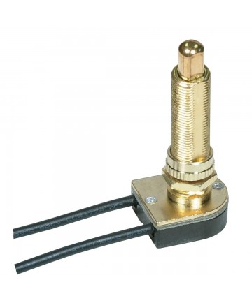 Satco 80/1409 BR FIN ON/OFF PUSH SW 1 1/2" Switches & Accessories