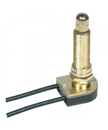 Satco 80/1413 BR FIN ON/OFF ROT SW 1 1/2" Switches & Accessories Light