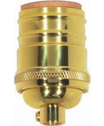 Satco 80/1434 Satco 3 Piece Stamped Solid Brass Short Keyless Socket