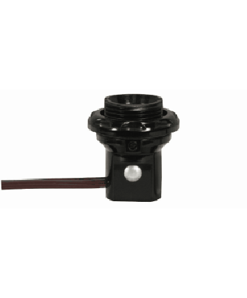 Satco 80/1473 Phenolic Candelabra Socket Threaded 24" Leads & Ring