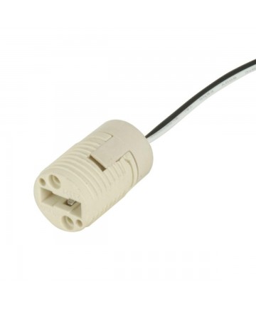 Satco 80/1500 G9 Socket Porcelain Threaded with 20 inch B/W Leads