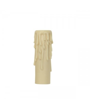 Satco 80/1630 Resin Candle Cover Candelabra Ivory Half Drip 4"