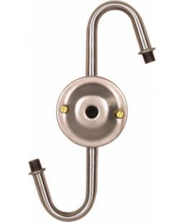 Satco 80/1636 Satco Steel S Clusters No Wiring, No Wire, 7 inch Centers, 1/8 IP Top and 1/4 IP Bottom, Nickel 