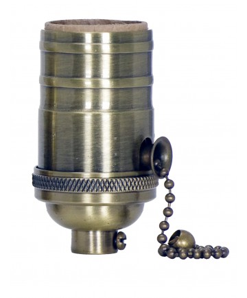 Satco 80/2210 REG ANT BR PULL CHAIN CAST BRS 660 Watts 250 Volts
