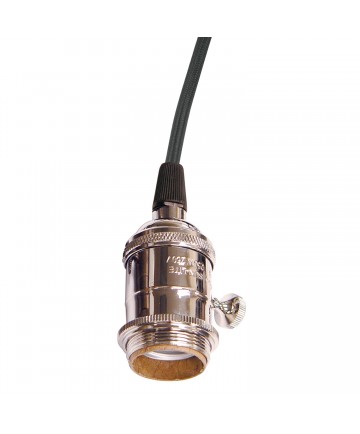 Satco 80/2298 POL NIC S.B ON-OFF TURN KNOB 250 Watts 250 Volts Sockets