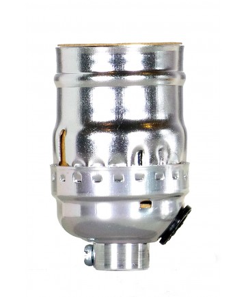 Satco 80/2531 NICKEL KEYLESS SOCKET W/SIDE- 660 Watts 250 Volts
