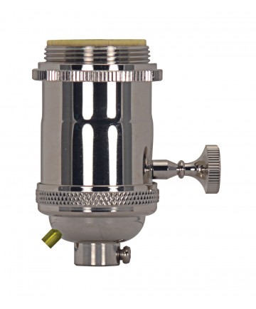 Satco 80/2570 P.NIC CAST BRASS ON-OFF TK SKT 660 Watts 250 Volts
