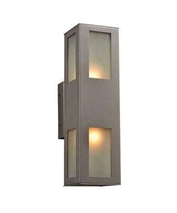 PLC Lighting 8041BZ213GU24 2 Light Outdoor Fixture Tessa Collection