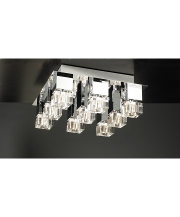 PLC Lighting 81238 PC 9 Light Ceiling Light Charme Collection